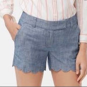 JCREW Cotton Scalloped Shorts. Size 12